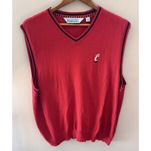 NCAA Cincinnati Bearcats Casual Sweater Vest - Mens Large - Red